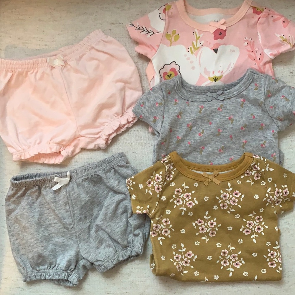 Carter’s Onesie and shorts sets